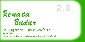 renata budur business card